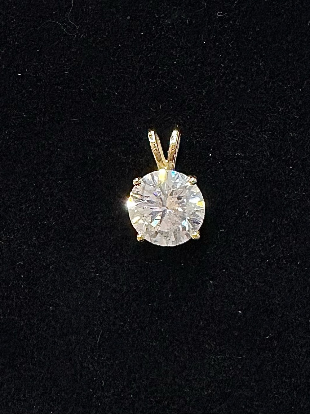 14K Lab Diamond Pendant